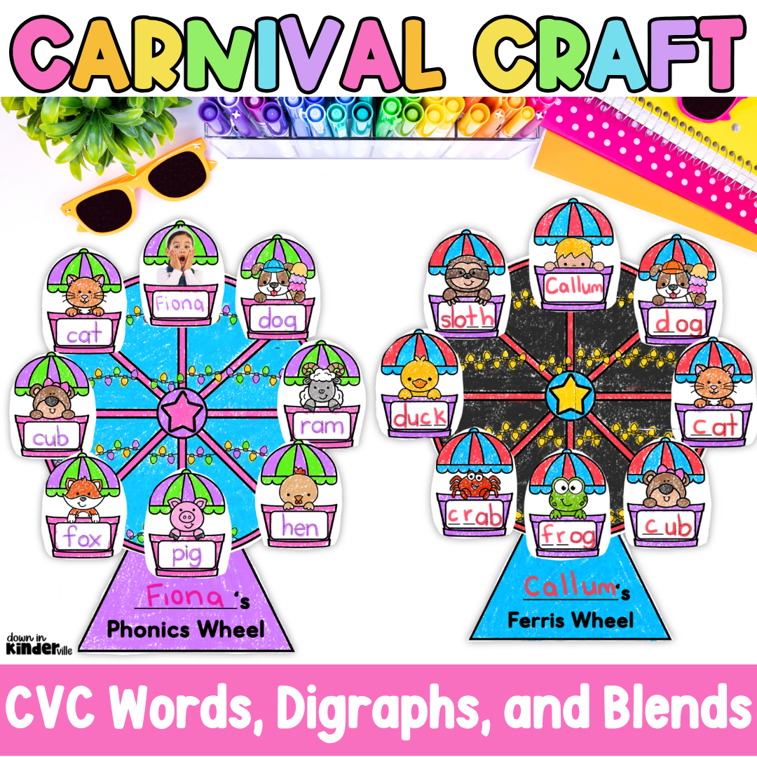 Summer Craft CVC Words Digraphs Blends May Bulletin Board June End of Year Craft