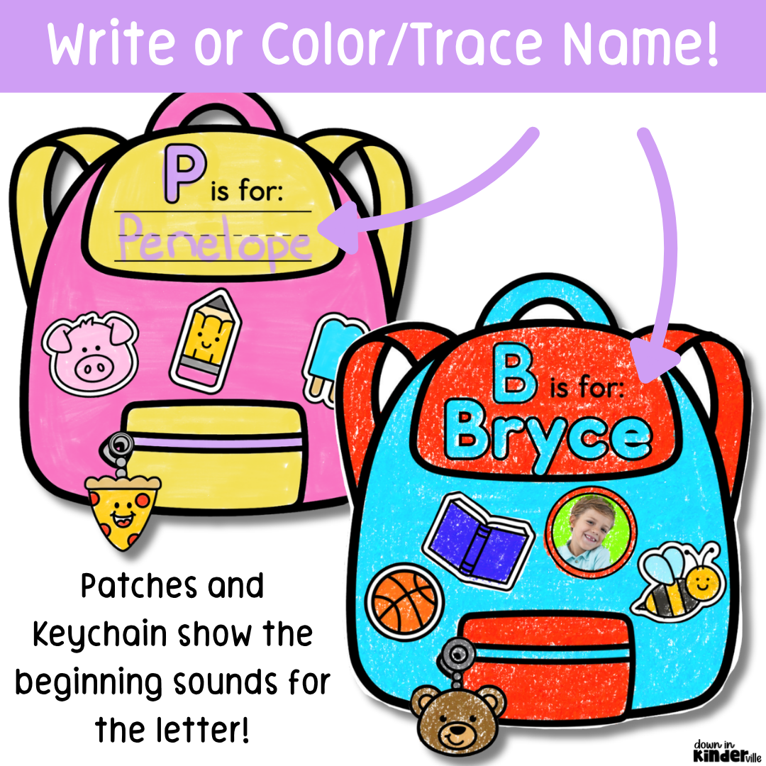 Back to School Craft Name Craft Alphabet Craft Beginning Sounds - Image 2