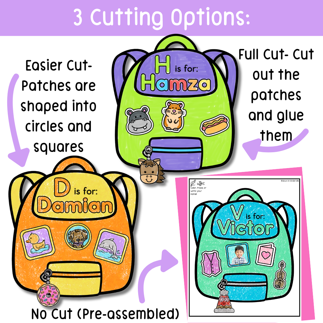 Back to School Craft Name Craft Alphabet Craft Beginning Sounds - Image 4