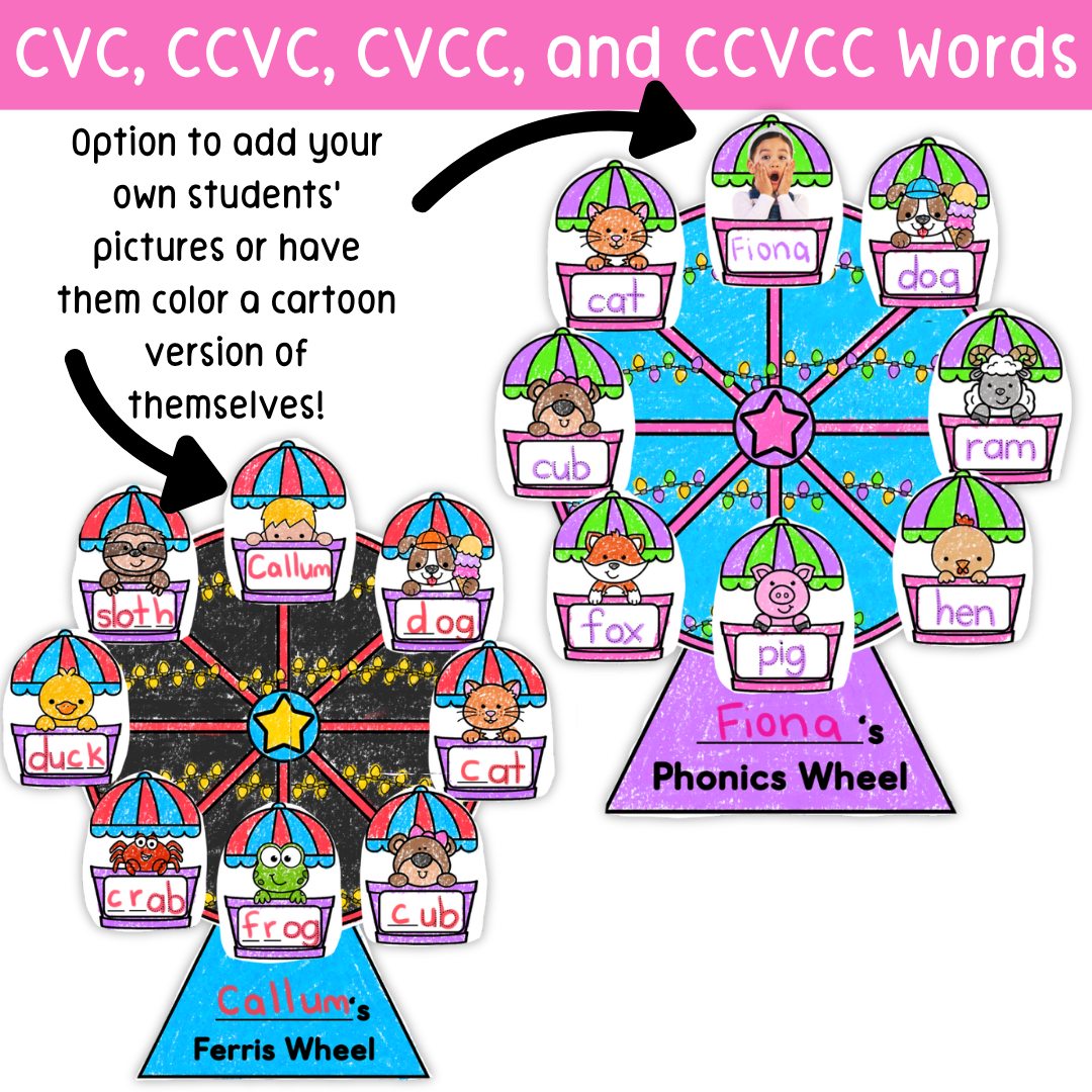 Summer Craft CVC Words Digraphs Blends May Bulletin Board June End of Year Craft - Image 4
